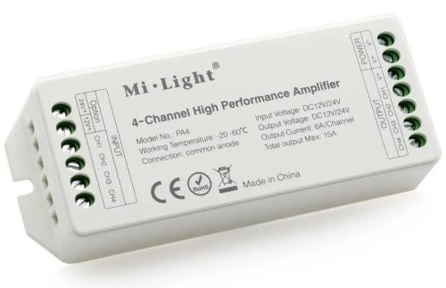 Mi Light Jelerősítő egység RGB led vezérlőkhöz, rgb vezérlés, jelerősítő led szalag