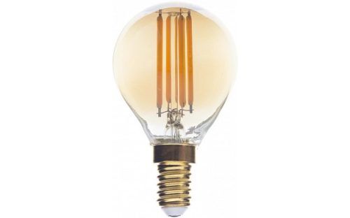 Optonica dimmelhető E14 G45 LED izzó 4W 350lm 2700K meleg fehér 300° arany üveg 1418