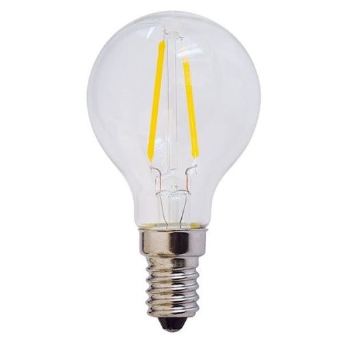 Optonica filament E14 G45 LED izzó 2W 200lm 2700K meleg fehér 300° 1476