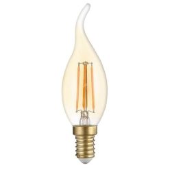   Optonica filament E14 T35 LED izzó 4W 400lm 2500K meleg fehér arany üveg 1491
