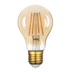   Optonica filament E27 A60 LED izzó 8W 700lm 2500K meleg fehér arany üveg 1796