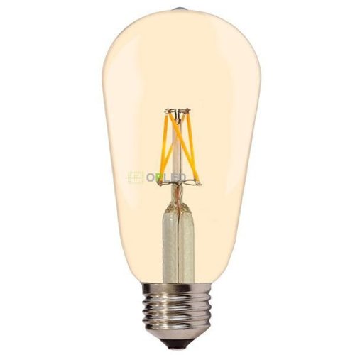Optonica vintage filament E27 LED izzó 4W 400lm 2800K meleg fehér arany üveg búra 1870