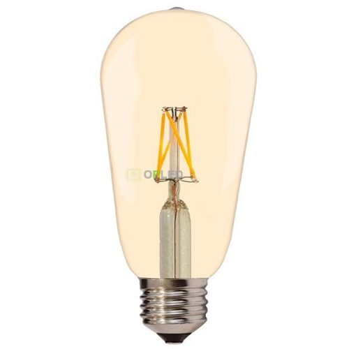 Optonica vintage filament LED izzó E27 6,5W 810lm 2800K meleg fehér arany üveg bura 1871