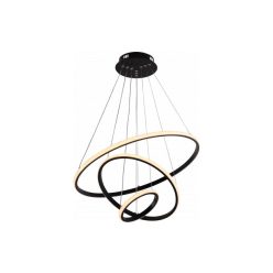   Optonica modern LED függőlámpa CCT 78W fekete szabályozható + távirányító 19005