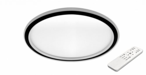 MasterLED Galaxis Apollo 66 W-os, 40x4 cm fekete LED távirányítós mennyezeti lámpa