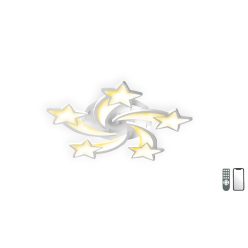   MasterLED Lucero Yuki 120 W-os, 67 cm átmérőjű fehér LED távirányítós és mobil applikációval vezérelhető mennyezeti lámpa