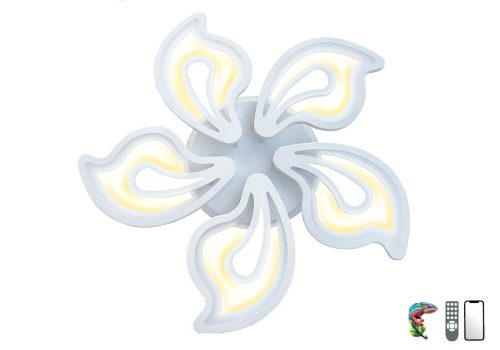 MasterLED Lucero Sebastian 173 W-os, 65 cm átmérőjű fehér LED távirányítós és mobil applikációval vezérelhető mennyezeti lámpa