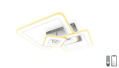 MasterLED Lucero Ryder 198 W-os, 50 cm átmérőjű fehér LED távirányítós és mobil applikációval vezérelhető mennyezeti lámpa