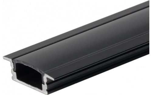 OPTONICA Led profi l fekete fedővel  fekete  2m  5105