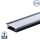 OPTONICALED profil 41x10mm fekete süllyesztett 2m SZETT 5119
