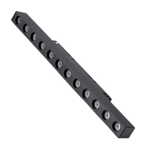Optonica mágneses sínes fekete LED lámpa M15 48V 12W 780lm 4000K nappali fehér 90° 23cm 5229