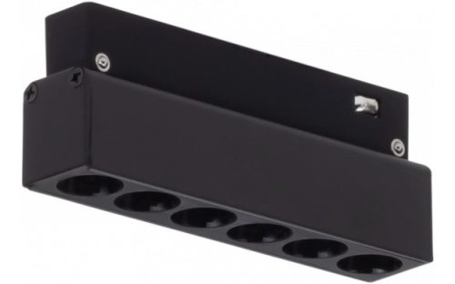 Optonica mágneses sínes fekete LED lámpa M20 48V 6W 480lm 4000K nappali fehér 24° 13,5cm 5311