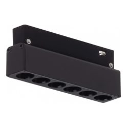   Optonica mágneses sínes fekete LED lámpa M20 48V 6W 480lm 3000K meleg fehér 24° 13,5cm 5312