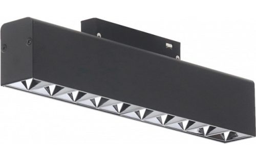 Optonica mágneses sínes fekete LED lámpa M35 48V 20W 1600lm 3000K meleg fehér 24° 27cm 5343