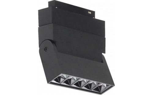 Optonica mágneses sínes fekete LED lámpa hajlítható 45° M35 48V 10W 800lm 3000K meleg fehér 24° 13,5cm 5347