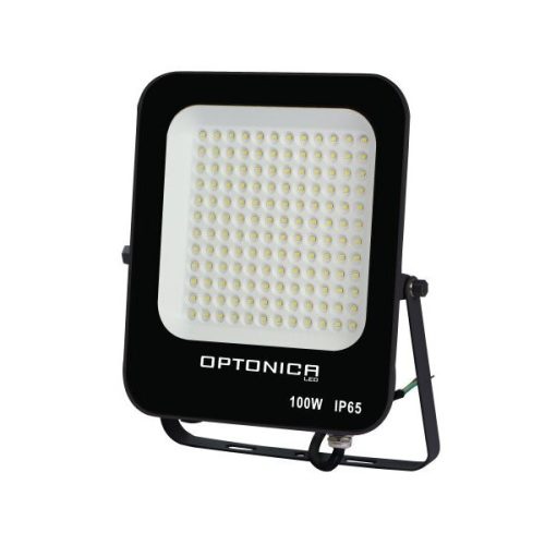 Optonica fekete LED reflektor 100W 9000lm 4500K nappali fehér IP65 90° 5734