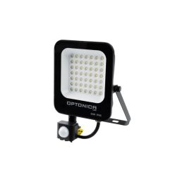   Optonica LED mozgásérzékelős reflektor 30W 2700lm 2700K fekete 90º 5779