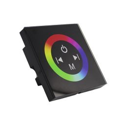   Optonica  RGB vezérlő LED szalaghoz  fali  fekete üvegpanel  érintő vezérléssel  6317