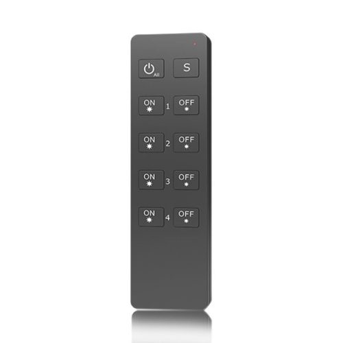 OPTONICA  4 CSATORNÁS TÁVIRÁNYÍTÓ  EGYSZÍNŰ SZALAGHOZ  RF 2.4G RU4  Fekete  6341
