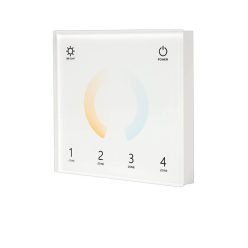 Optonica LED DMX-RF 4 zónás CCT fali vezérlő fehér 6376