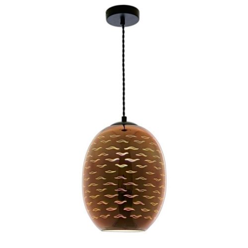 Optonica 3D sirály mintás függesztett üveg lámpa E27 max.40W 9009