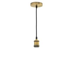   Optonica vintage függőlámpa E27 foglalattal sárgaréz 1m 9049
