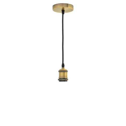 Optonica vintage függőlámpa E27 foglalattal sárgaréz 1m 9049