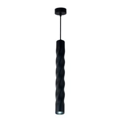   Optonica függesztett fekete csavart dekor GU10 spot lámpa 30cm 9067